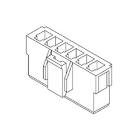 Molex Board Connector, 3 Contact(S), 1 Row(S), Female, Straight, Crimp Terminal, Latch, Natural Insulator 351560300